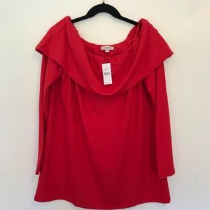 Loft Outlet Off the Shoulder Tunic Top Size Large NWT